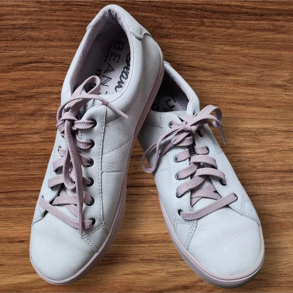 L.L. Bean Gray and Violet Ice Purple Eco Bay Oxford Shoes Sz. 8